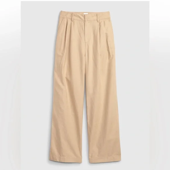 Gap Linen cotton pleated pants, tall - Picture 3 of 3